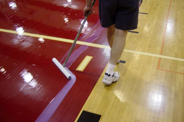 Padco Floor Finish Applicator on a gym floor