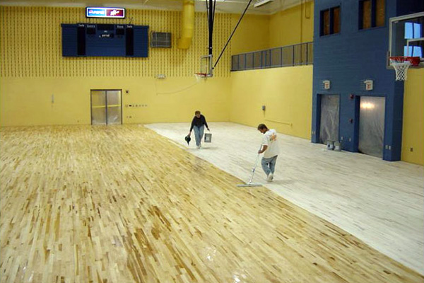 Padco Floor Finish Applicator on a gym floor