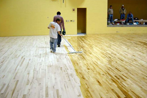 Padco Floor Finish Applicator on a gym floor