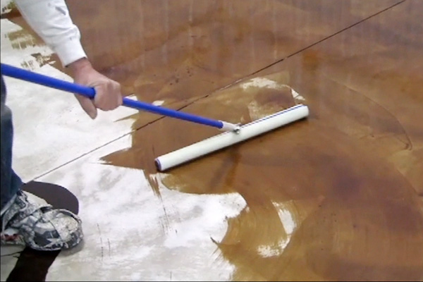 Padco Floor Finish Applicator on a concrete floor