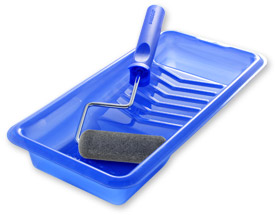 Flocked Foam Roller and Tray